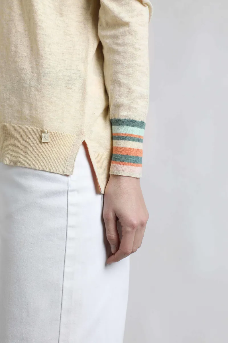 Weirdfish Kinga Jumper Womens in Light Cream-4