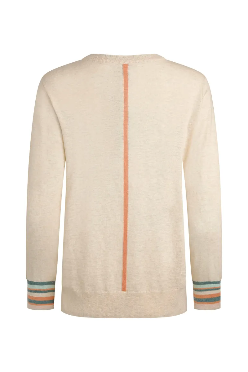 Weirdfish Kinga Jumper Womens in Light Cream-5