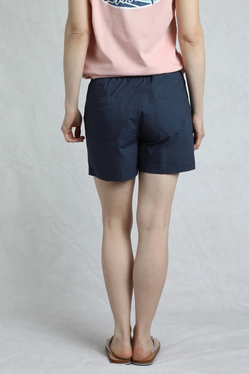 Weirdfish Deeley Shorts Womens in Navy-3