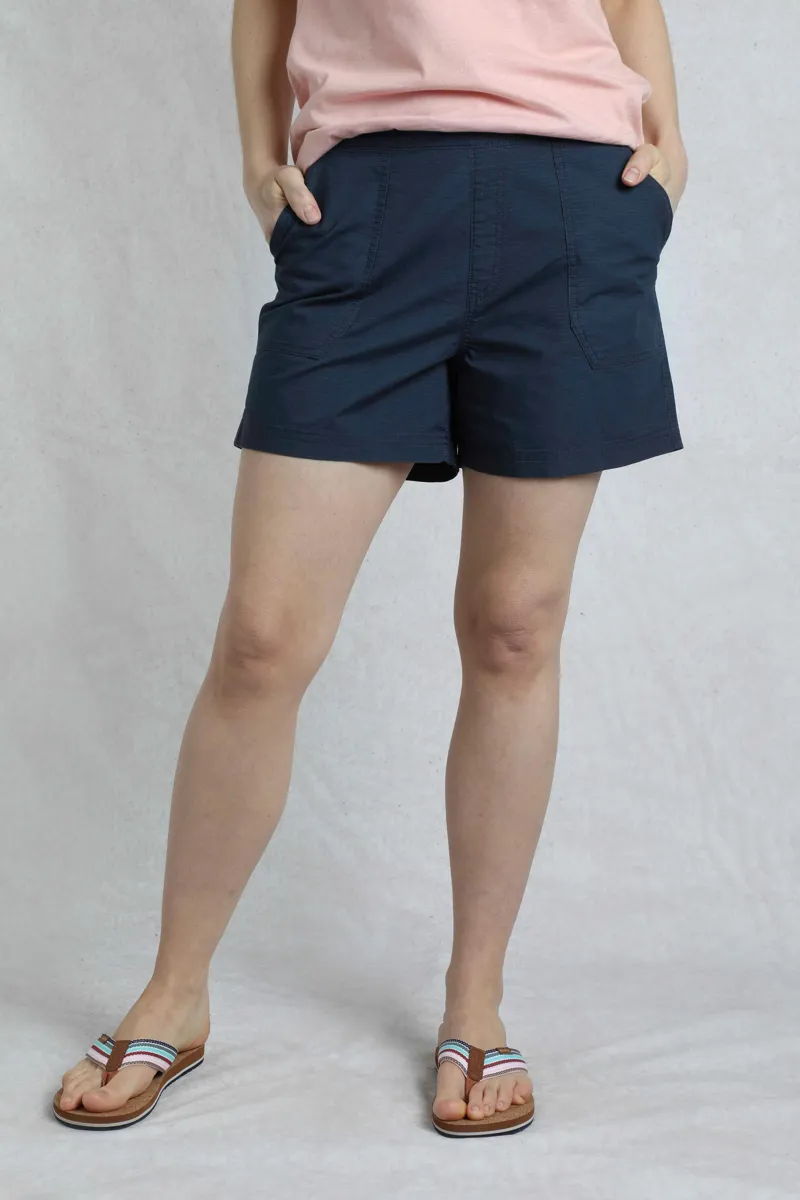 Weirdfish Deeley Shorts Womens in Navy-4