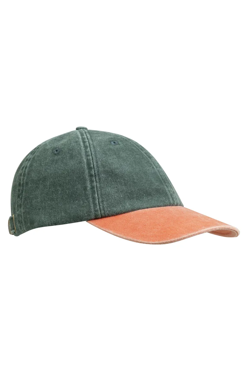 Weirdfish Westbury Heavy Wash Twill Cap in Basil-1