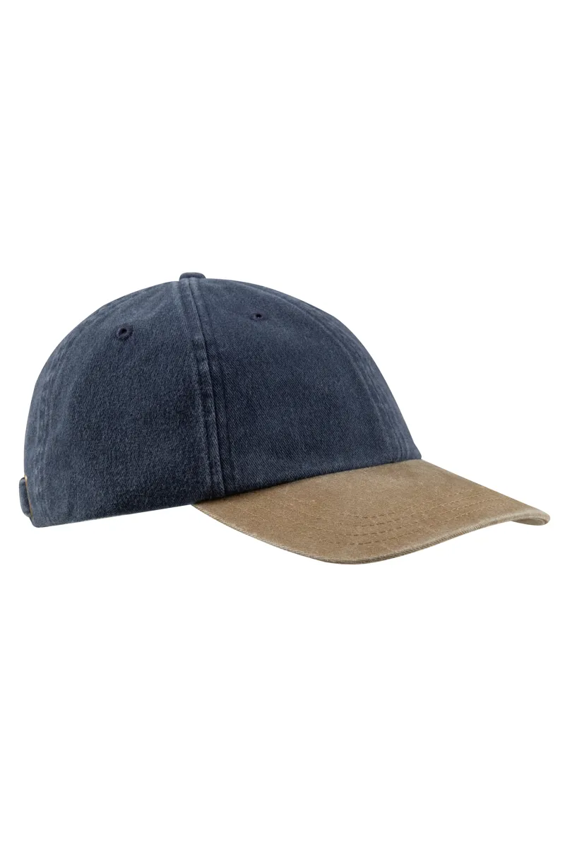 Weirdfish Westbury Heavy Wash Twill Cap in Dark Navy-1