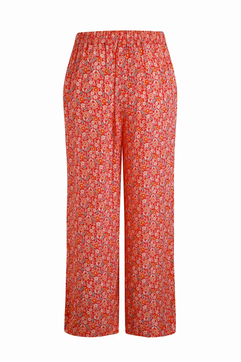 Weirdfish Sarita Trousers Womens in Tango Red-6