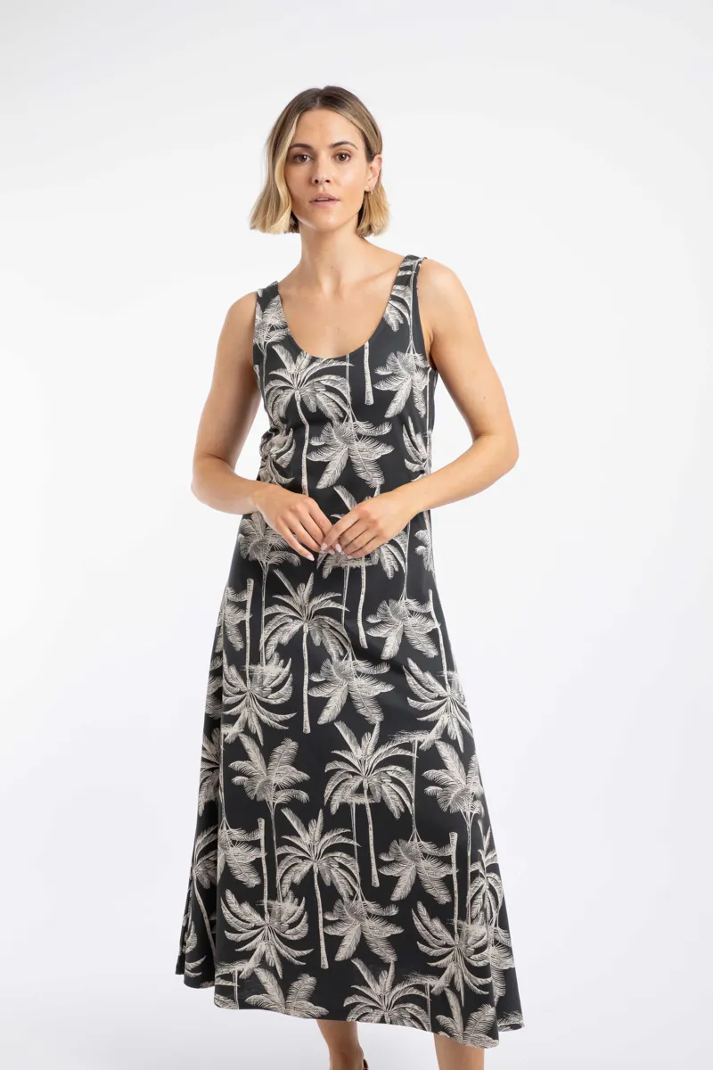 Weirdfish Tivoli Printed Jersey Dress in Black-1
