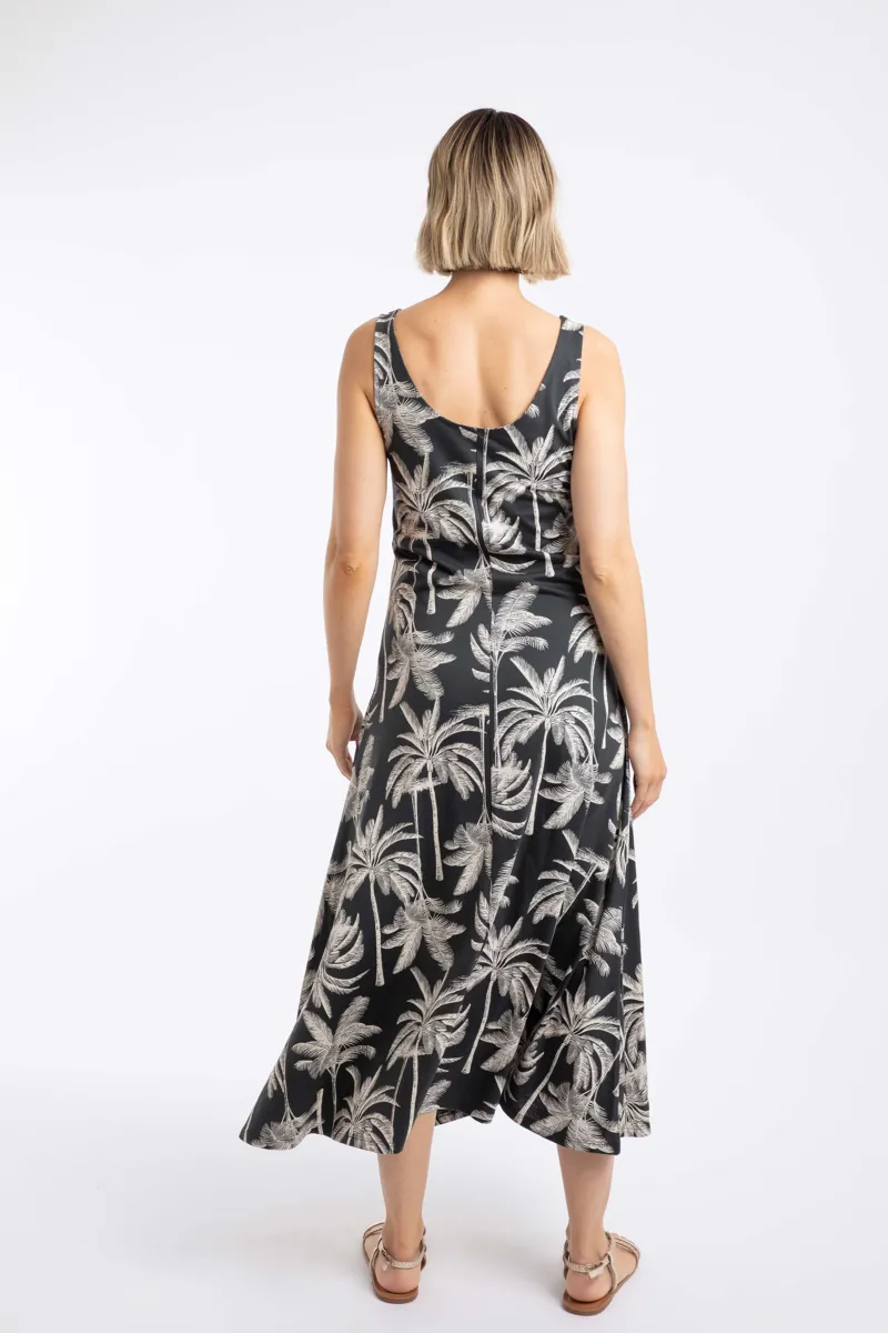 Weirdfish Tivoli Printed Jersey Dress in Black-3