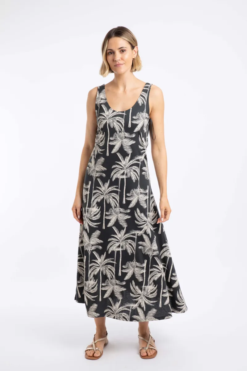 Weirdfish Tivoli Printed Jersey Dress in Black-4