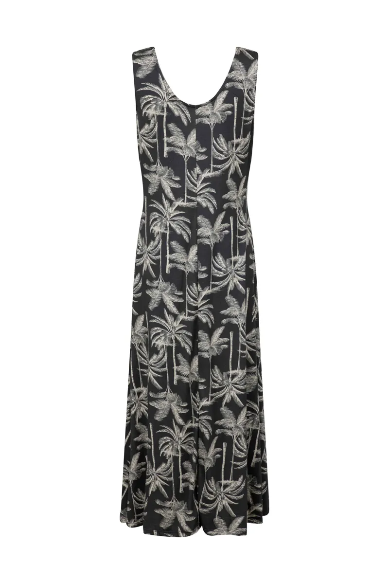 Weirdfish Tivoli Printed Jersey Dress in Black-6