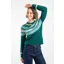 Weirdfish Lowell Eco Fair Isle Jumper Womens in Deep Teal