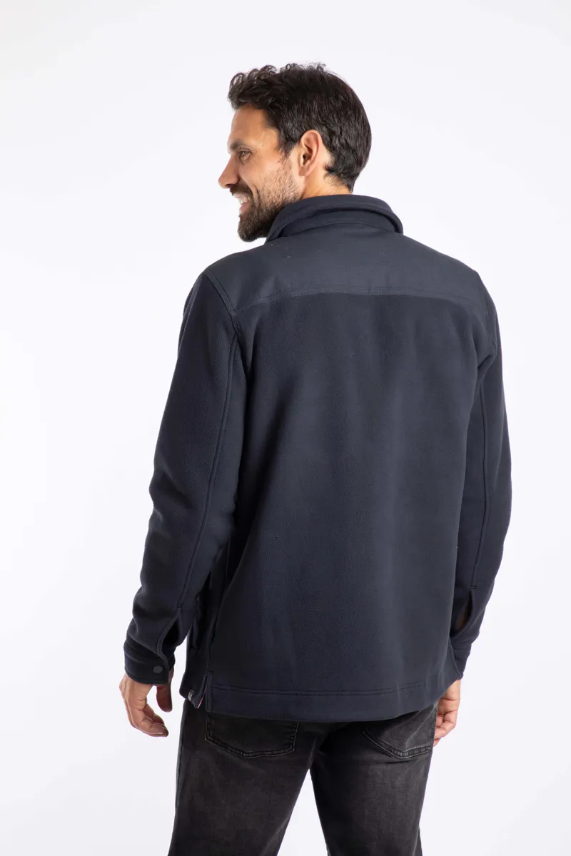 Weirdfish Boyd Plain Polar Fleece Shirt  Mens in Navy-3