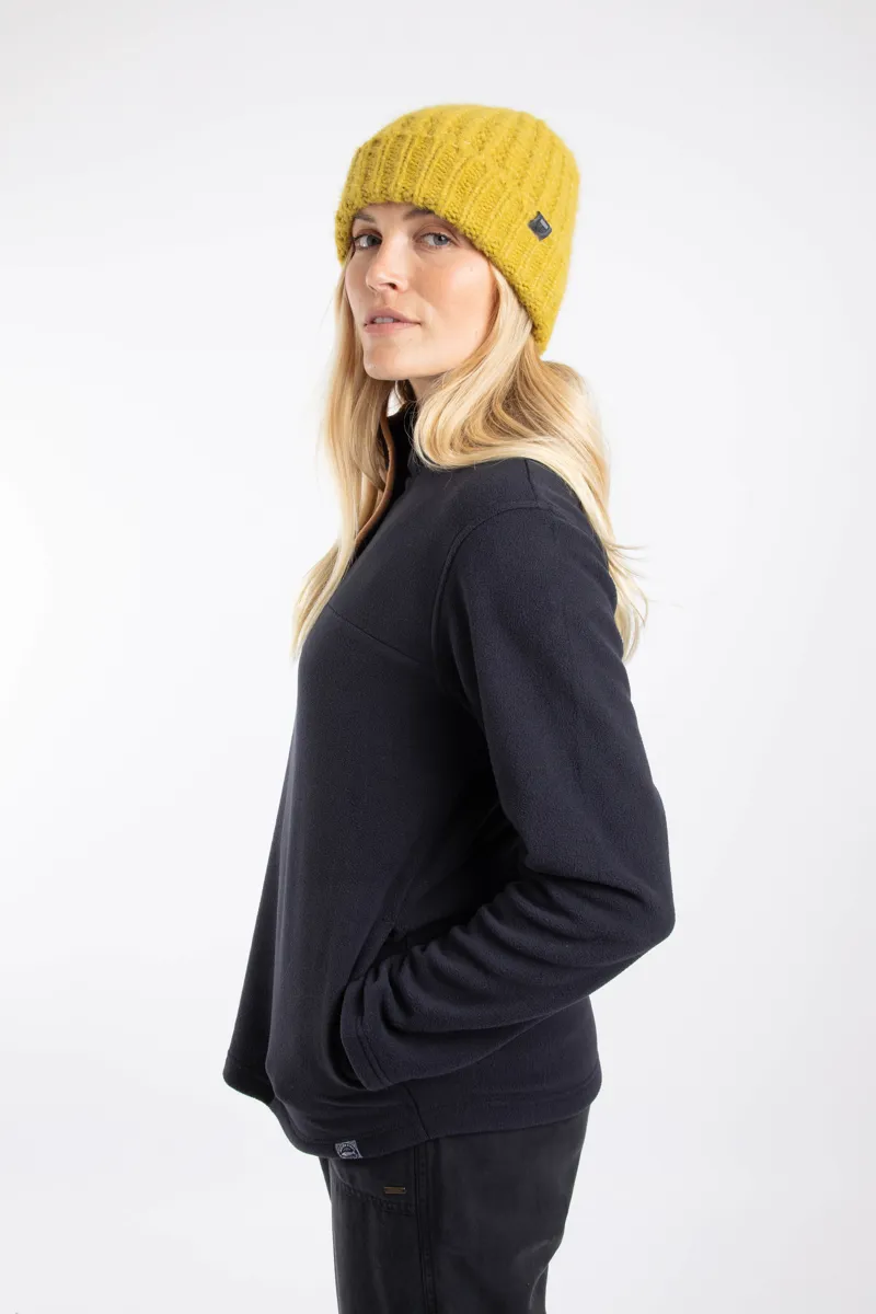 Weirdfish Clare Double Rib Beanie Hat in Antique Moss-2