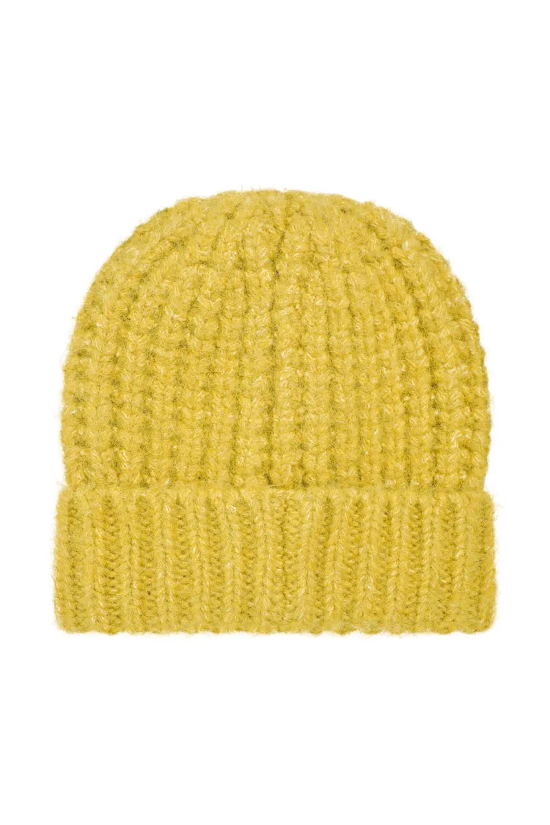 Weirdfish Clare Double Rib Beanie Hat in Antique Moss-3