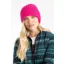 Weirdfish Clare Double Rib Beanie Hat in Fuchsia Punch