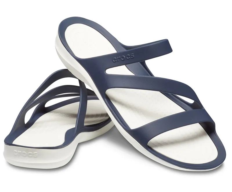 Crocs Swiftwater Sandal Womens in Navy and White-2