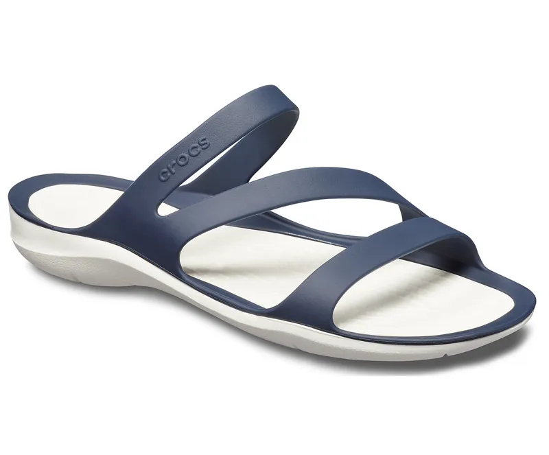Crocs Swiftwater Sandal Womens in Navy and White