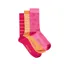 Weirdfish Parade Patterned Socks 3pk Womens in Hot Pink