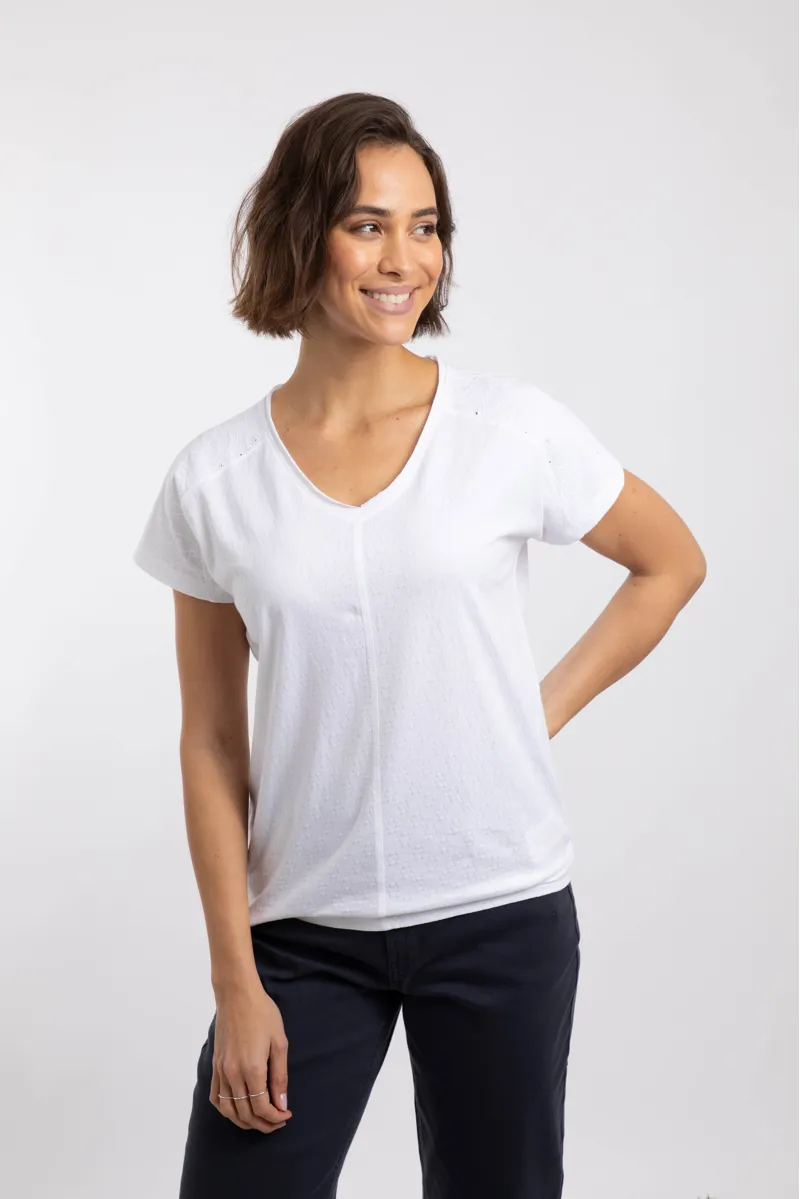 Weirdfish Milne Organic Cotton Jersey Outfitter Tee Womens in White