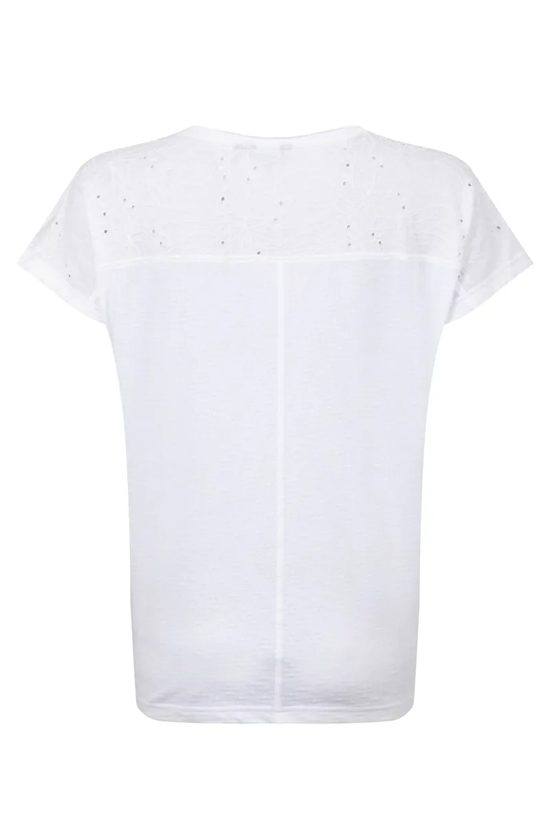 Weirdfish Milne Organic Cotton Jersey Outfitter Tee Womens in White-5