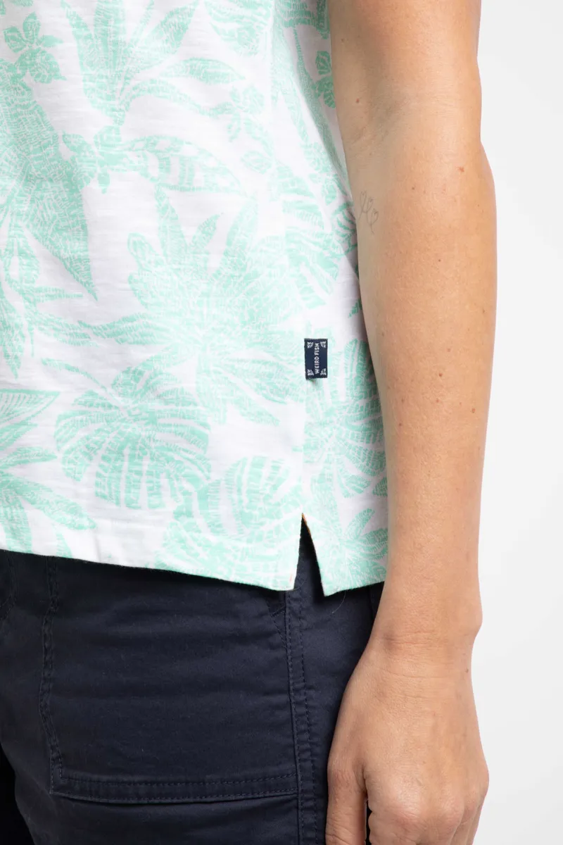 Weirdfish Nonno Organic Cotton Jersey Vest  Womens in Apple Mint-6
