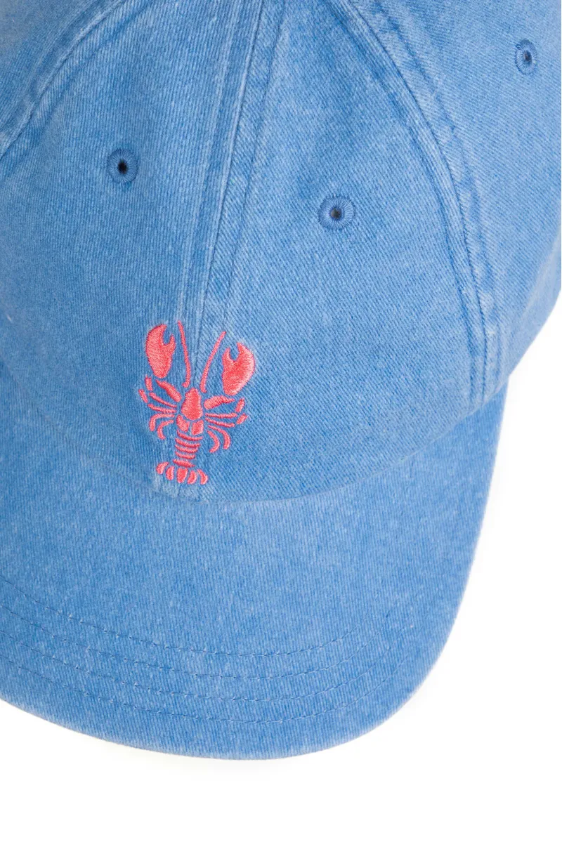 Weirdfish Tabby Embroidered Twill Cap in Faded Blue-3