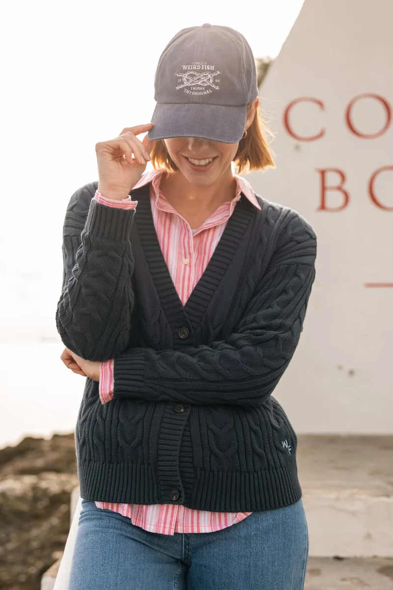 Weirdfish Nautical Knot Twill Cap in Navy