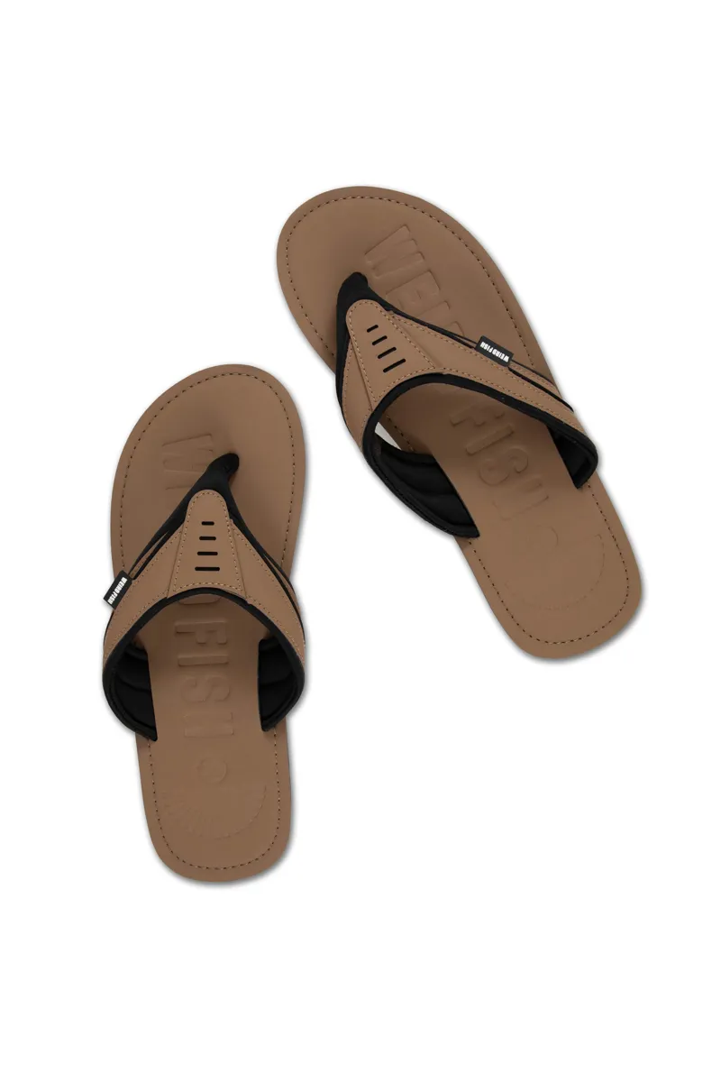 Weirdfish Foster Flip Flop Mens in Tan