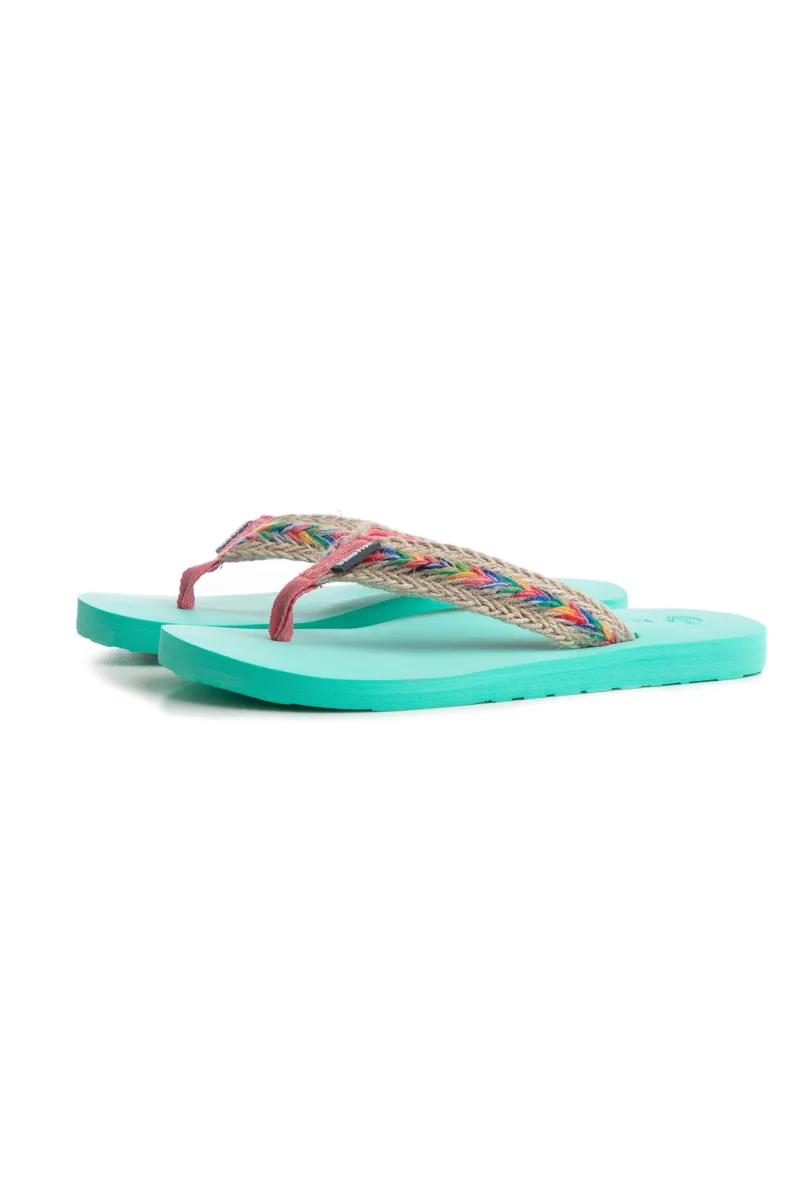 Weirdfish Adila Braided Flip Flop Womens in Bevelled Glass-1