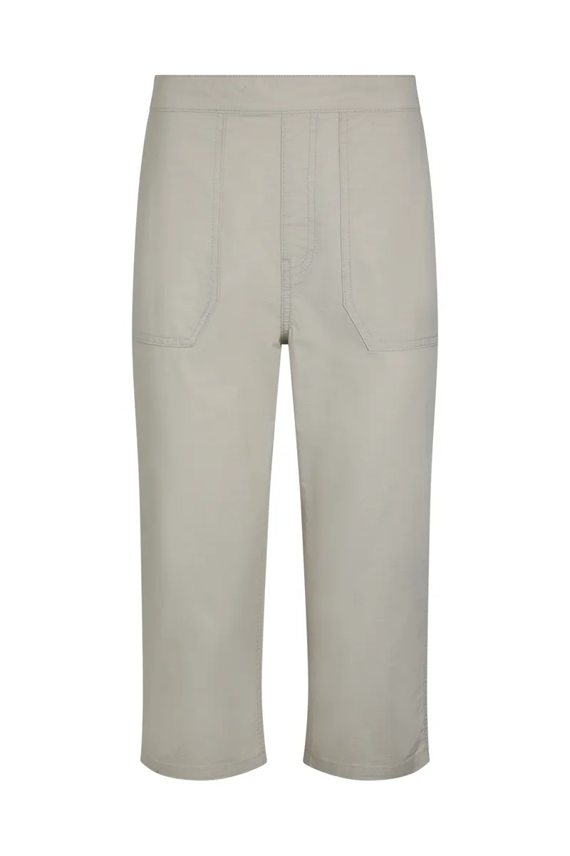 Weirdfish Anyar 3/4 Ripstop Trousers Womens in Oyster-1