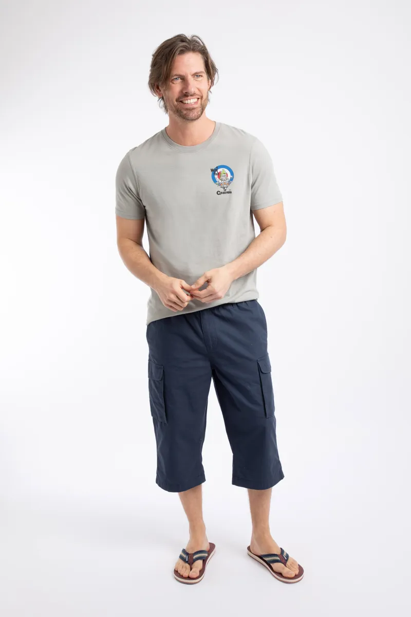 Weirdfish Summersville Cargo 3/4 Length Trouser in Navy-4