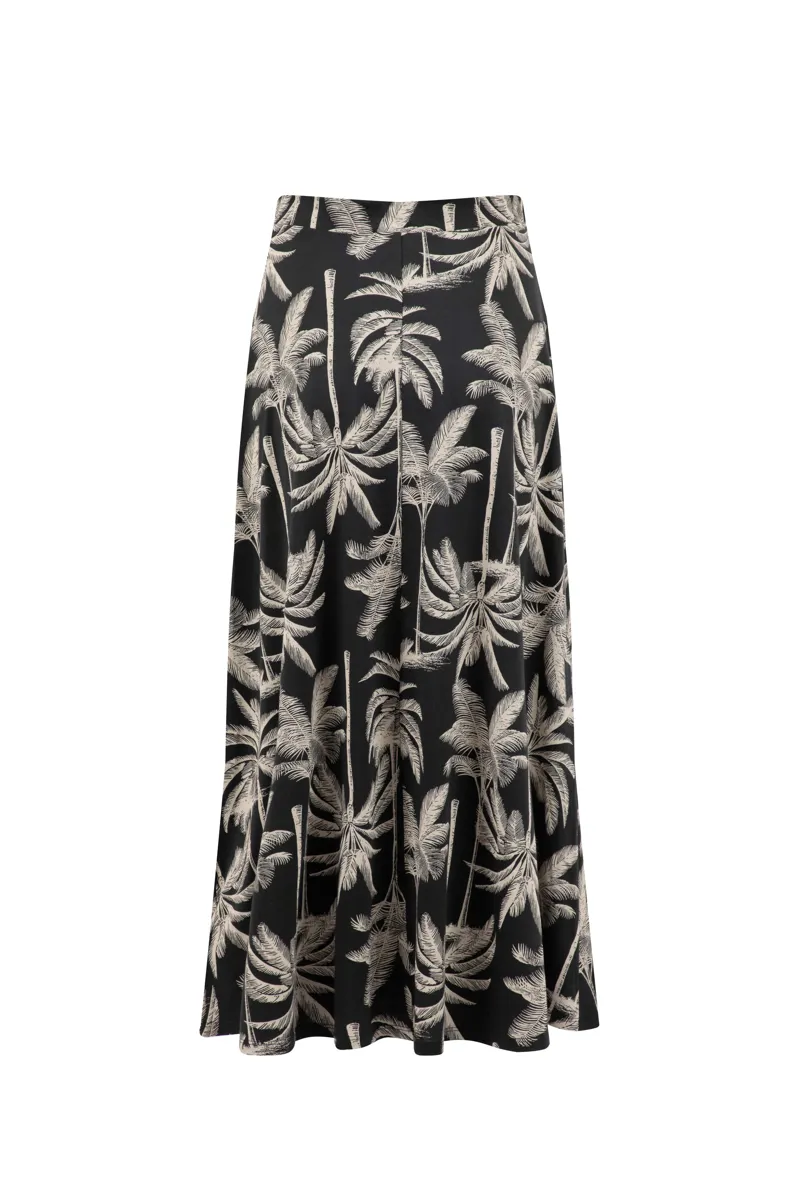 Weirdfish Eloriah Printed Jersey Skirt Womens in Black-5