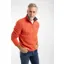 Weirdfish Newark 1/4 Zip Grid Fleece Mens in Orange Spice