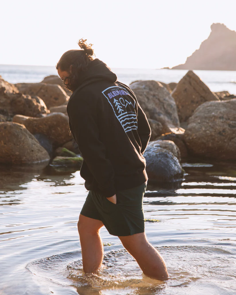 Bleubird Campout Hoodie Unisex in Black-5