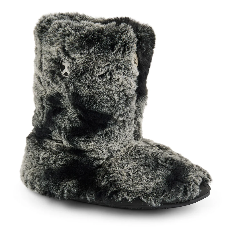 Bedroom Athletics Cole Luxury Faux Fur Boot Womens in Black Wolf