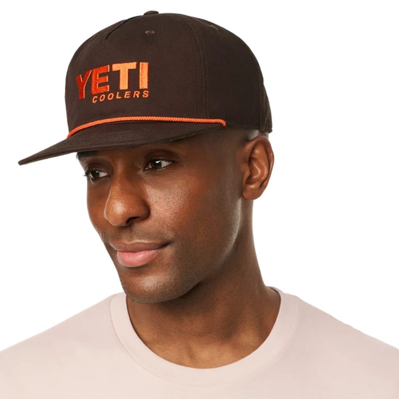 Yeti Flat Brim Rope Hat in Coffee-2