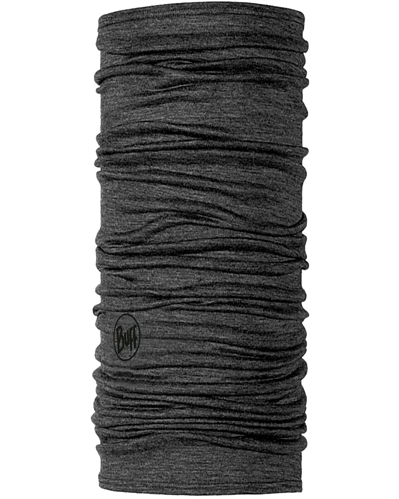 Buff Lightweight Merino Neck Tube in Solid Grey