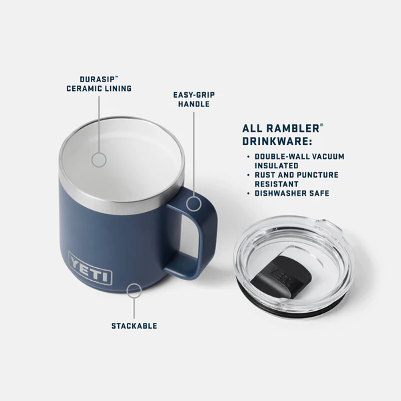 Yeti Rambler 10oz DuraSip Mug in Navy-2