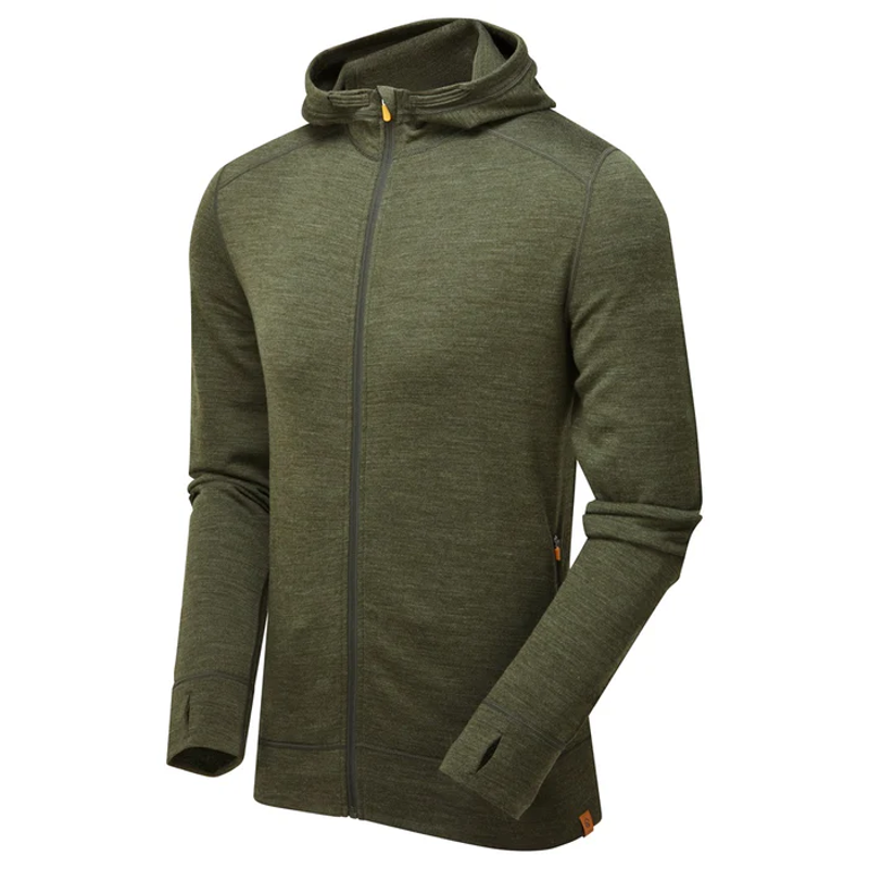 Keela Merino Hoody Mens in Pine Melange-1