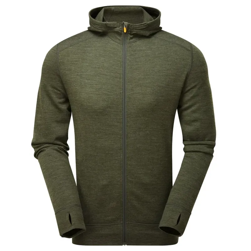 Keela Merino Hoody Mens in Pine Melange