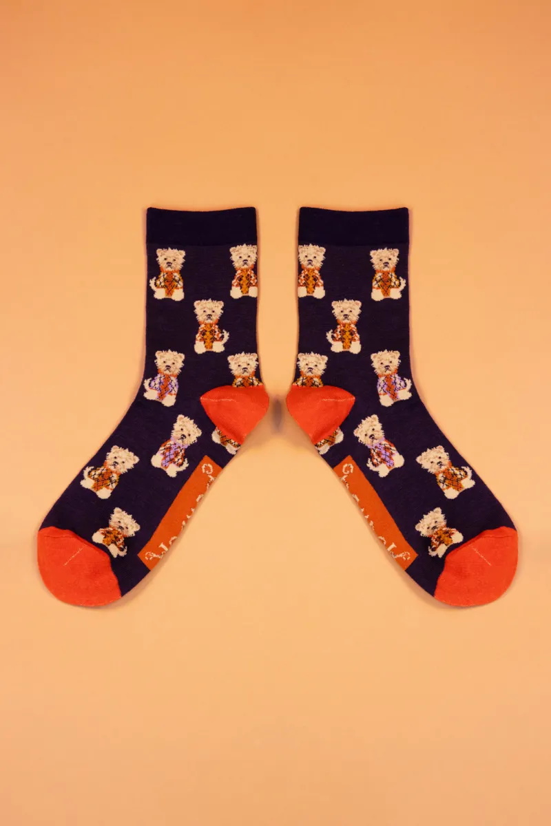 Power Westie Socks Mens in Navy