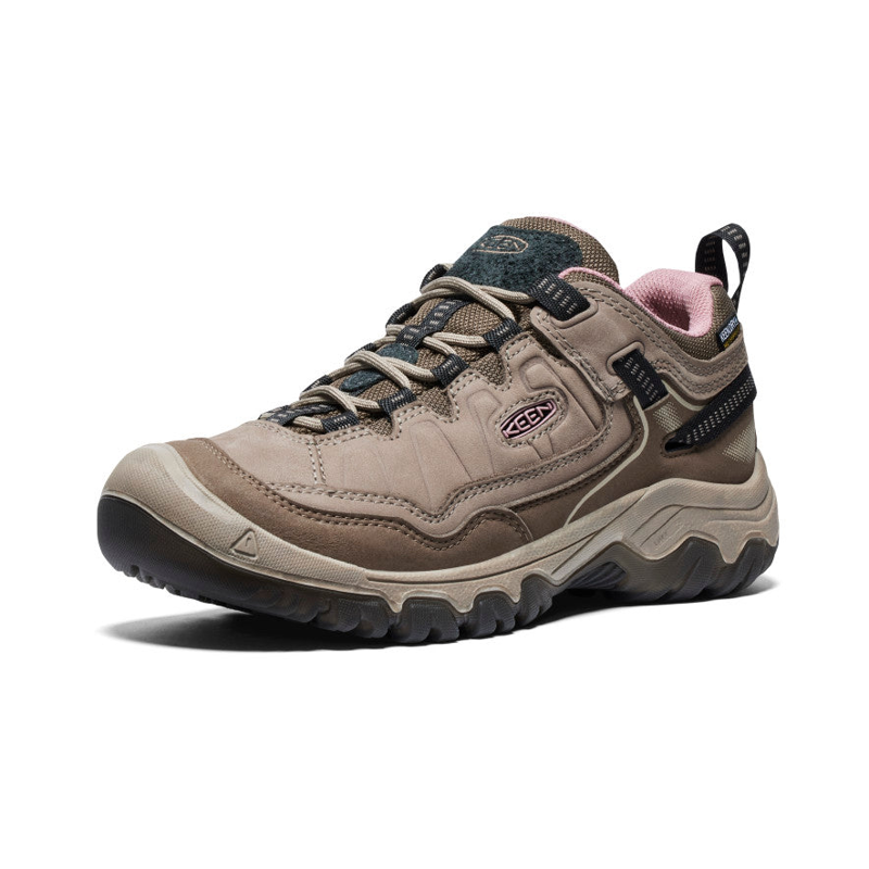 Keen Targhee IV WP Shoe Womens in Brindle/Nostaligia Rose-2