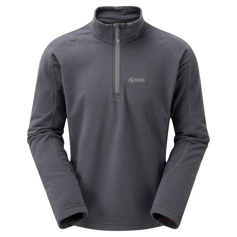 Keela Micro Pulse Fleece Top Mens in Wolf Grey