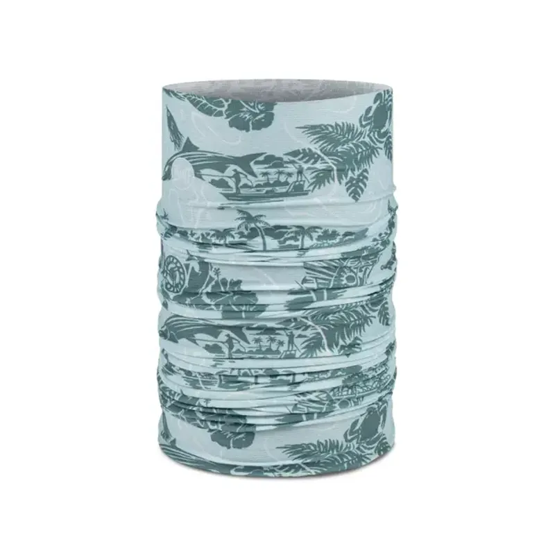 Buff Coolnet UV Neck Tube in Lake River Salty Seagrove Green