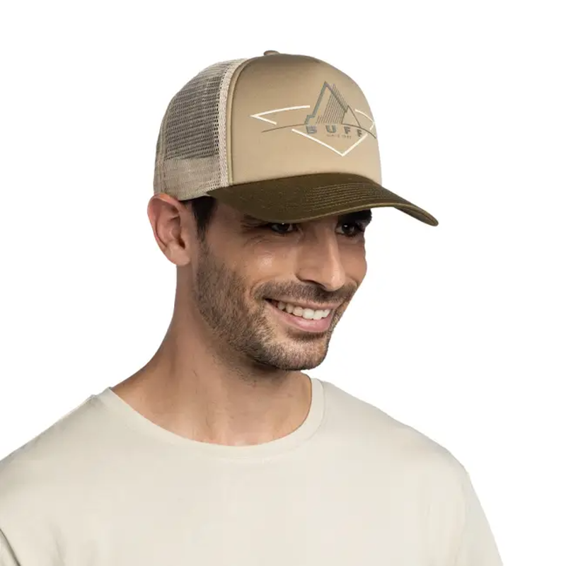 Buff Trucker Cap in Brak Khaki-3