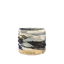 Buff Heavyweight Merino Neck Warmer in Onlar Blue Print
