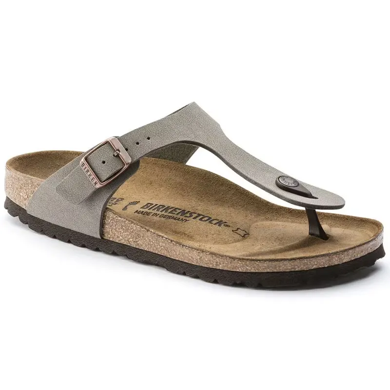 Birkenstock Gizeh Birko-Flor Nubuck in Stone