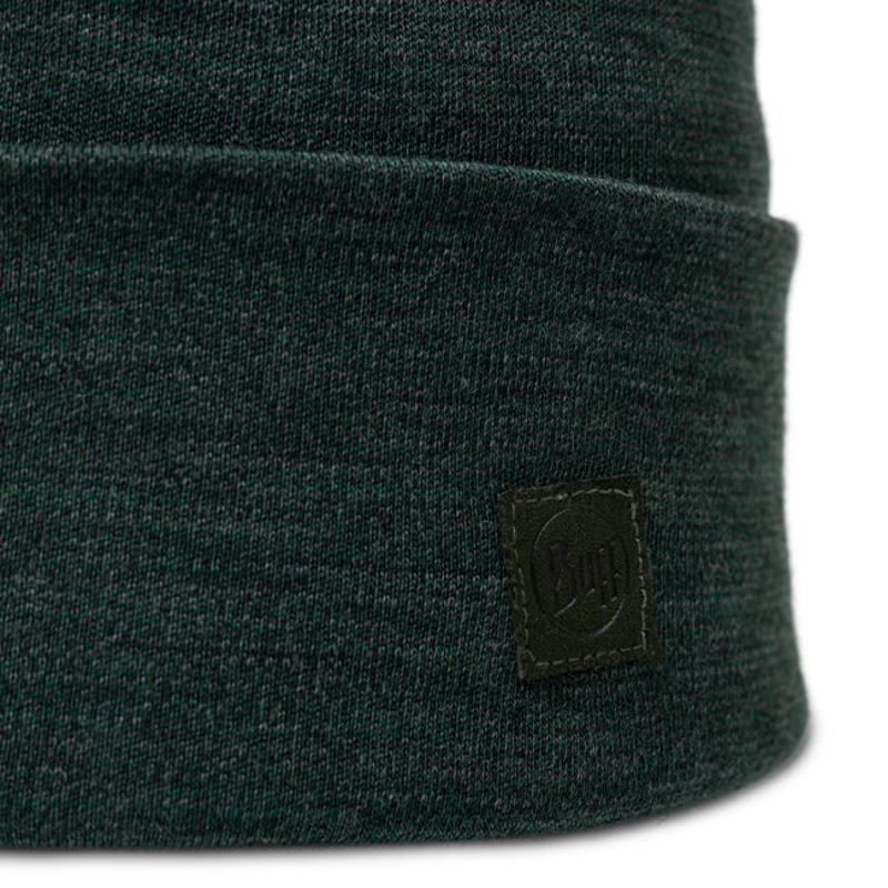 Buff Heavyweight Merino Beanie in Solid Forest-1