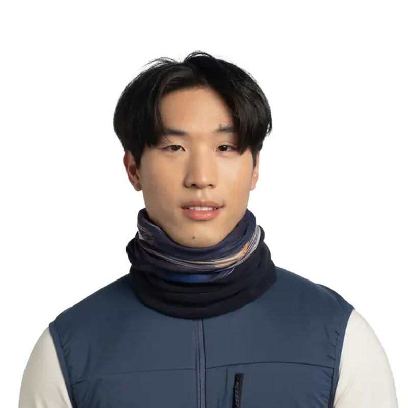Buff Polar Neck Tube in Arky Navy-2