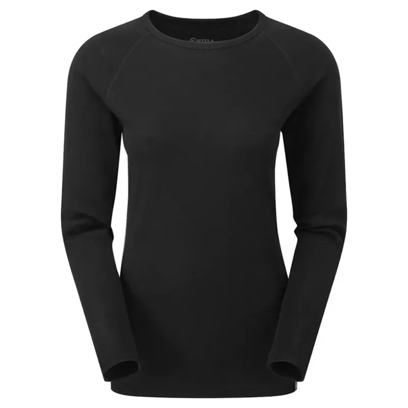 Keela Merino L/S Round Neck Top Womens in Black
