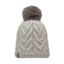 Buff Caryn Knitted Fleece Beanie in Ecru