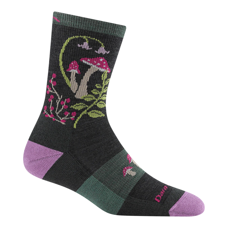 Darn Tough Mellow Mushrooms Lightweight Hiking Socks in Charcoal 