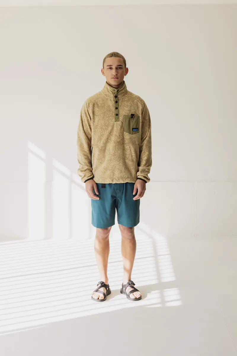 Kavu Teannaway Fleece Mens in Terrain Topo-4